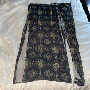 Ankle length, tie up skirt